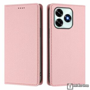 Honor X5c Plus, Telefontok, Notesz, Oldalra nyíló, Asztali tartó, Rejtett mágneses záródás, Kártyazseb, RFID védelem, PU bőr, Szilikon belső, Rózsaszín kép