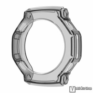 Xiaomi Amazfit T-Rex 3 Pro 48mm, Okosóra szilikontok, Keret, Bumper, Átlátszó, Szürke kép