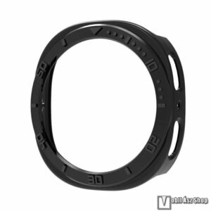 Samsung Galaxy Watch8 44mm, Okosóra műanyag védőtok, Bumper, Keret, Fekete kép