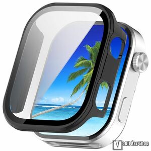 Xiaomi Redmi Watch 6, Okosóra műanyag védőtok, Keret, 9H edzett üvegfólia, Fekete kép