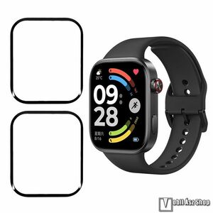 Xiaomi Redmi Watch 6, Okosóra Flexible Nano Glass rugalmas edzett üveg, Üvegfólia, 2db, 3D Curved, PMMA, 9H, A teljes kijelzőt védi, Fekete kép