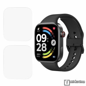 Xiaomi Redmi Watch 6, TPU okosóra képernyővédő fólia, 2db, Törlőkendővel, Átlátszó kép