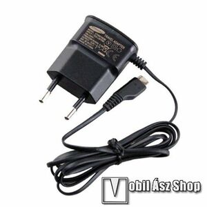 Samsung hálózati töltő, 3, 5W, 5V/700mAh, Fix microUSB kábel, ETA0U10EBE, Fekete kép