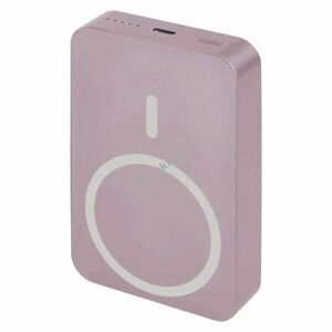 EMOS Powerbank külső akku WI 1046, 10000mAh, 20W, Wireless töltés, MagSafe compatibilis pink kép
