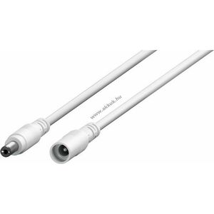 DC-hosszabbító kábel - átmérő 5.5mm x 2.1mm, fehér, 5m kép