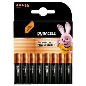 Duracell Plus Power LR3, AAA, Micro elem 16db/csomag kép