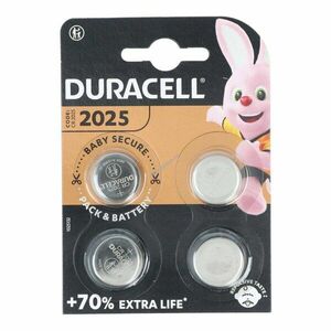 Duracell elem Lithium gombelem CR2025 3V Electronics Retail Blister (4-Pack) kép