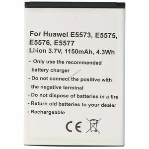 Helyettesítő akku Huawei E5573 E5575 E5576 E5577 Li-Ion 3, 7V 1150mAh 4, 3Wh - 1ICP4/45/62 kép