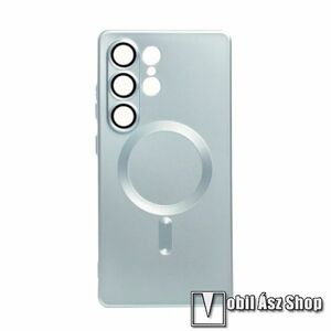 Samsung Galaxy S25 Ultra, Telefontok, Szilikon, MagSafe, Kamerasziget védelem, Világoskék kép