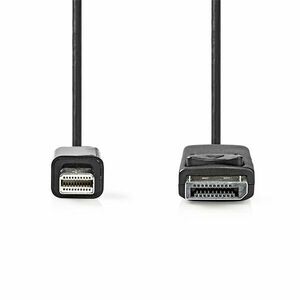 Nedis ccgl37400bk20 mini displayport1.2 kábel, display port dugó, ... kép