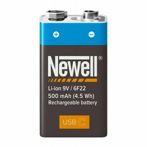 Newell 9v - os akkumulátor, usb-c port, 500 mah, 6f22, usb-a/usb-... kép