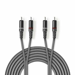 Nedis coth24200gy15 sztereo audio kábel, 2x rca dugó, 2x rca dug... kép