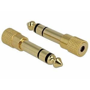 DeLock Adapter Stereo plug 6.35 mm > Stereo jack 3.5 mm 3 pin... kép