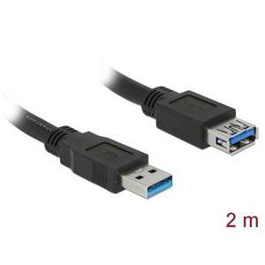Delock kábel usb 3.0 type-a male / female hosszabbító 2m fekete 85056 kép
