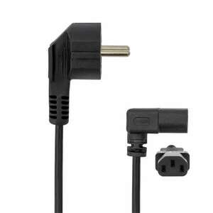 Sbox kábel, cable c-13 pc - schuko power, angled 90°, 2 m POWER-KUTNI/R kép