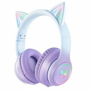 Onikuma B90 Vezeték nélküli Gaming headset - Lila - Cicafüles, mi... kép