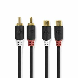 Nedis cabw24205at20 rca toldó kábel 2x rca dugó - 2x rca aljzat, ... kép
