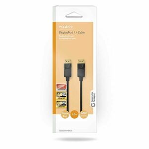 Nedis ccgb37014bk10 displayport 1.4 kábel, displayport dugó - dis... kép