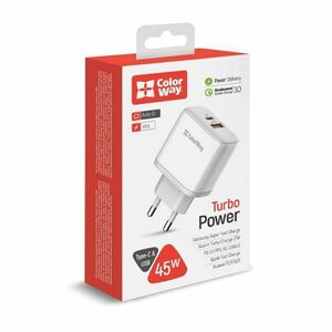 Colorway usb töltő adapter, power delivery port pps usb (type-c p... kép