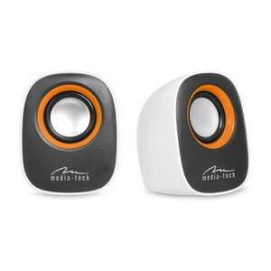 Media- Tech MT3137W Hangszóró 2.0 IBO 6W, USB Powered, fehér kép