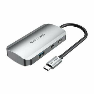 USB-C USB-C dokkolóállomás, 3x USB3.0, PD 0.15m Vention TNDHB, szürke kép
