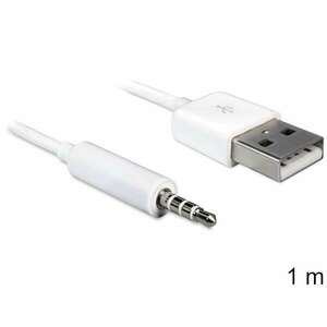 Delock USB-A apa &gt; sztereo jack 3.5 mm apa 4 pin IPod Shuf... kép
