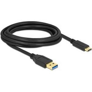 DeLOCK 84006 USB kábel 3 M USB 3.2 Gen 1 (3.1 Gen 1) USB A USB C Fekete kép
