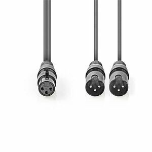 Nedis coth15020gy15 félprofi xlr audio kábel, xlr 3p aljzat - 2 x... kép
