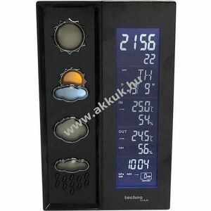 Technoline WS 6650 időjárásállomás DCF-77 színes 3D LED szimbólumok kép