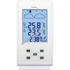 Technoline WS 9260 időjárás-állomás DCF-77 rádióóra érintőgombos kék háttérvilágítás kép