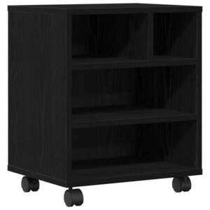 vidaXL Nyomtatóállvány tárolóval Fekete tölgy 41 x 32 x 48 cm Faanyag kép