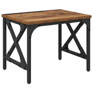 vidaXL Nyomtatóállvány Állítható Öreg fa 40 x 30 x 31 cm Faanyag kép