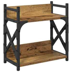 vidaXL Nyomtatóállvány Öreg fa 40 x 20 x 40 cm Faanyag kép