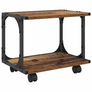 vidaXL Nyomtatóállvány Öreg fa 41 x 28 x 33.5 cm Faanyag kép