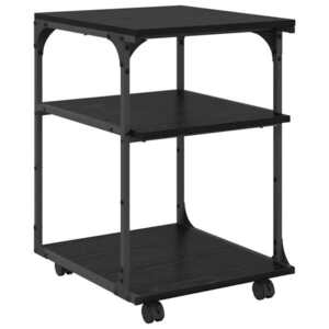 vidaXL Nyomtatóállvány Fekete tölgy 43 x 48 x 64 cm Faanyag kép