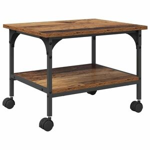 vidaXL Nyomtatóállvány Öreg fa 50 x 40 x 38 cm Faanyag kép