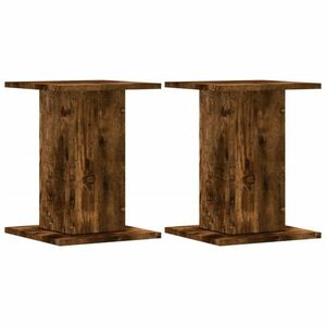 vidaXL 2 db füstös tölgy színű szerelt fa hangszóróállvány 30x30x40 cm kép