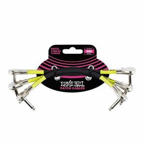 Ernie Ball 6" Flat Patch Cable Black - 3 Pack kép
