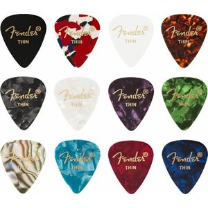 Fender 351 Celluloid Picks Medley Thin kép