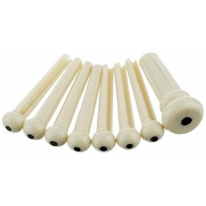Fender Bridge Pin Set Ivory with Black Dot kép