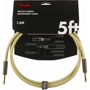 Fender Deluxe Series 5' Instrument Cable Tweed kép