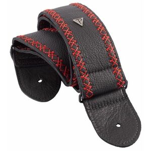 Perri's Leathers Fancy Stitch Black & Red kép