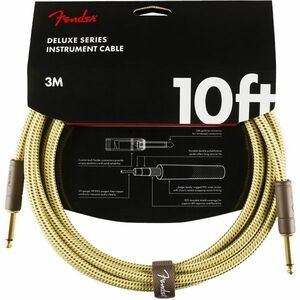 Fender Deluxe Series 10' Instrument Cable Tweed kép