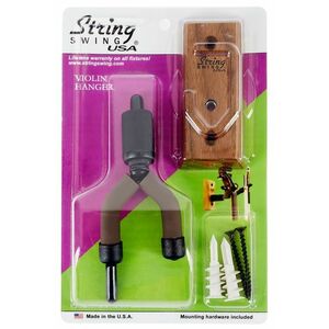 String-Swing Wall Mount Violin Hanger Black Walnut kép