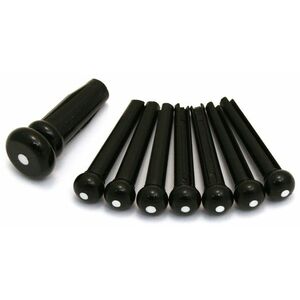 Fender Bridge Pin Set, Black with White Dot kép