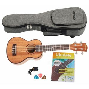 Cascha HH 2027 CZ Soprano Mahogany Ukulele Bundle kép