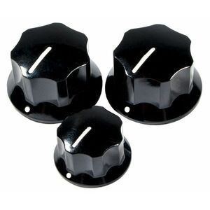 Fender Pure Vintage '60s Jazz Bass Knobs, (3), Black kép