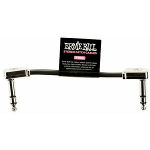 Ernie Ball Flat Ribbon Stereo Patch Cable 3" Black kép