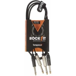 Bespeco ROCKIT Stereo Cable 2x Jack Mono - 2x Jack Mono 1, 5 m kép