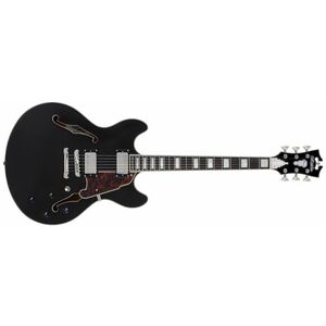 D'Angelico Premier DC Double Cutaway Stop-Bar Tailpie CE Black Flake kép